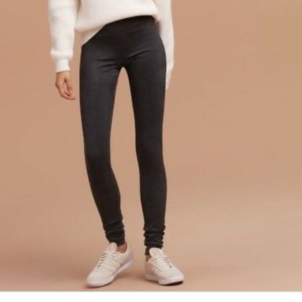 Aritzia Wilfred Daria Faux Suede High Waist Rise Stretch Leggings Pants Tights S
